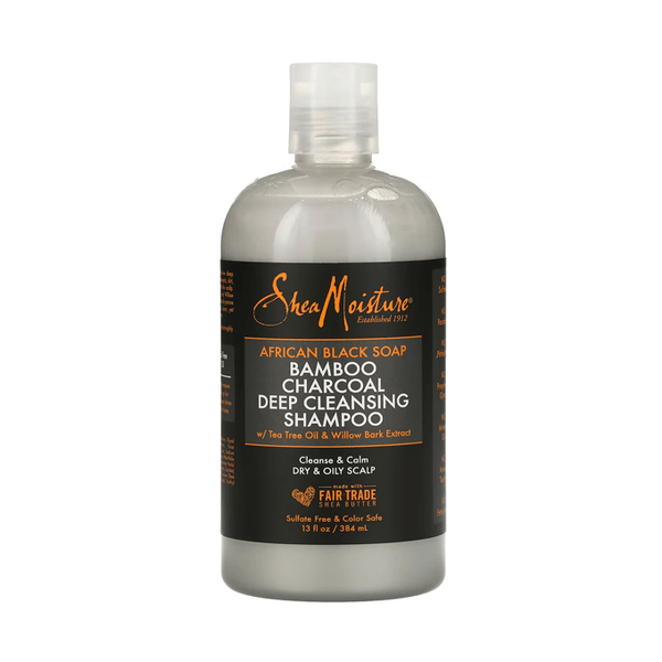 Shea Moisture African Black Soap Deep Cleansing Shampoo with Bamboo Charcoal - 384ml