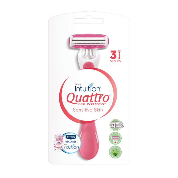 Schick Intuition Quattro Sensitive Women's Razor Blades - 3 Blades