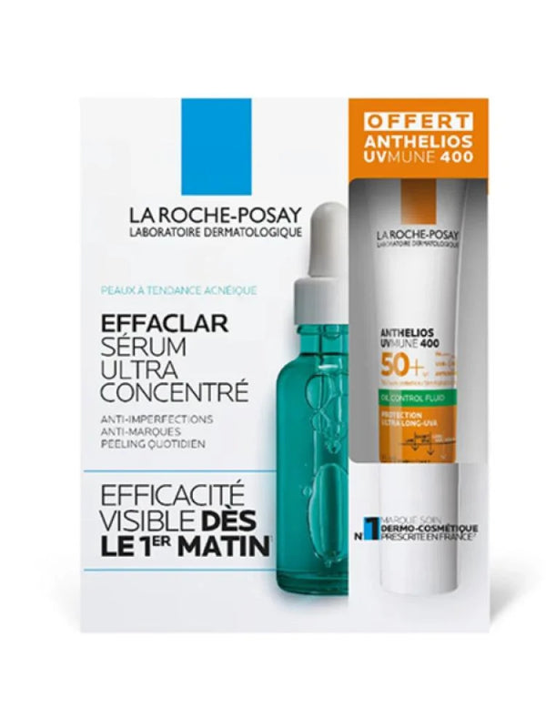 La Roche-Posay Effaclar Gel Cream SPF50+ 15ml + Effaclar Acne Treatment Serum 30ml 