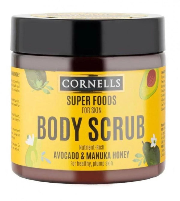 Cornell's Superfoods Avocado &amp; Manuka Honey Body Scrub 475ml